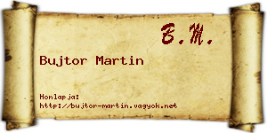 Bujtor Martin névjegykártya