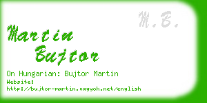 martin bujtor business card